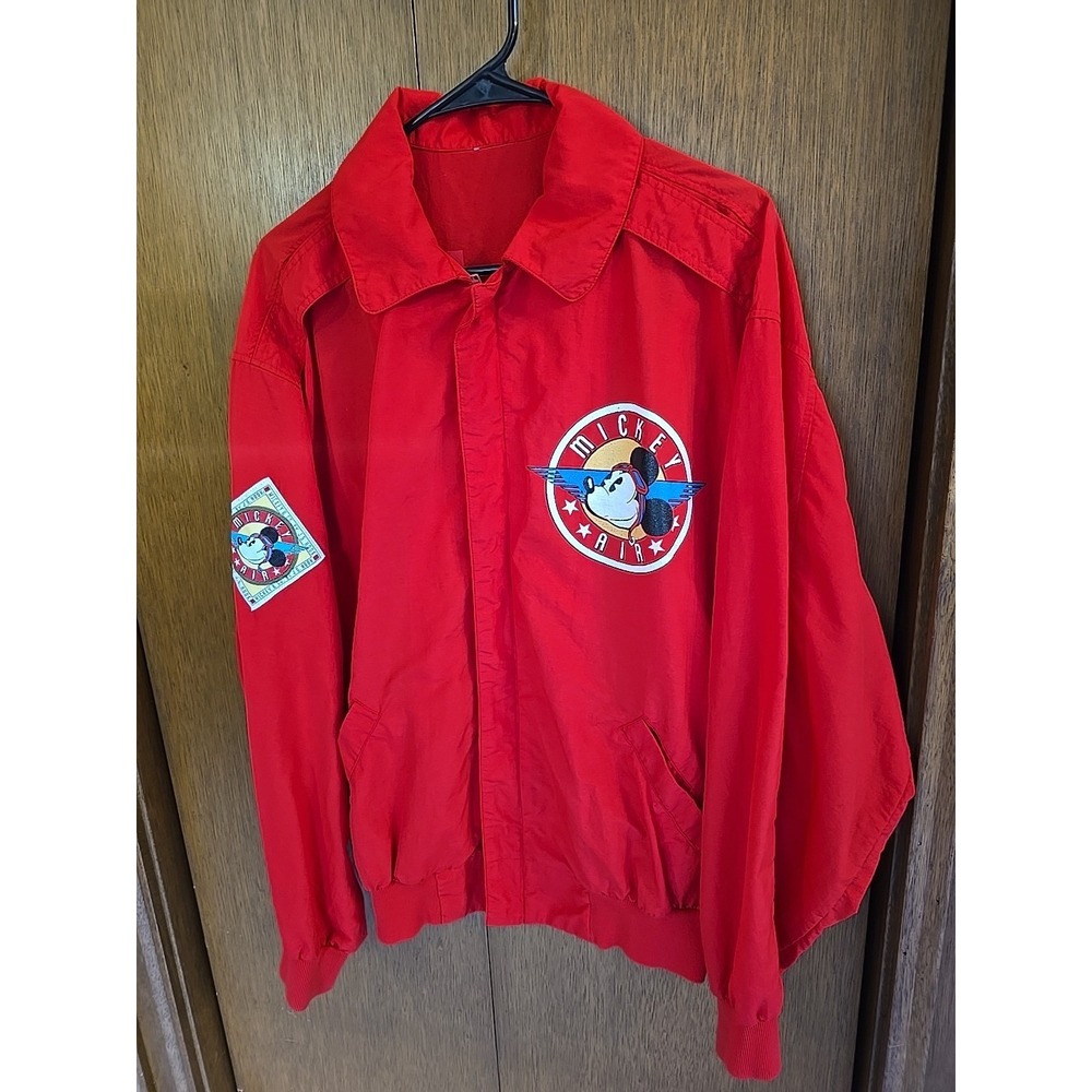Disney Mickey‎ Mouse Vintage Red Blouson Size L 70s Retro Jacket